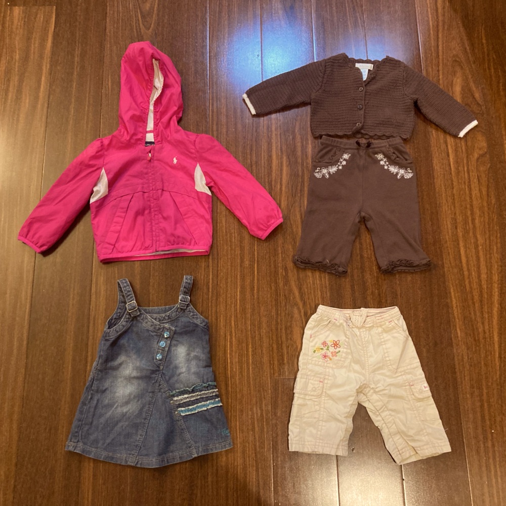 Baby Girl 5pc Clothing Bundle (Ralph Lauren, Gap, Mexx)